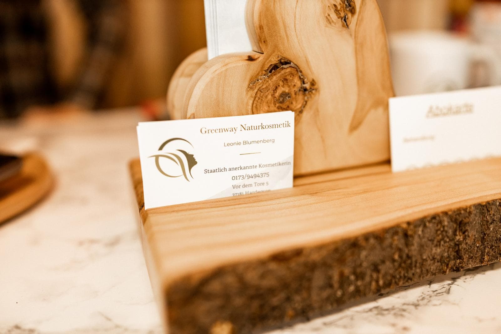 Visitenkarten von Greenway Naturkosmetik